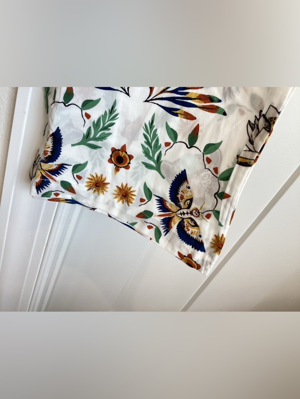 🐆Anthropologie Flannel Pajama Pants LyreBird Cloud New Small Floral Leopard - Picture 7 of 14